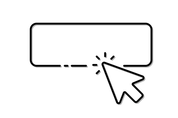 Le curseur de la souris d'ordinateur clique sur le bouton — Image vectorielle