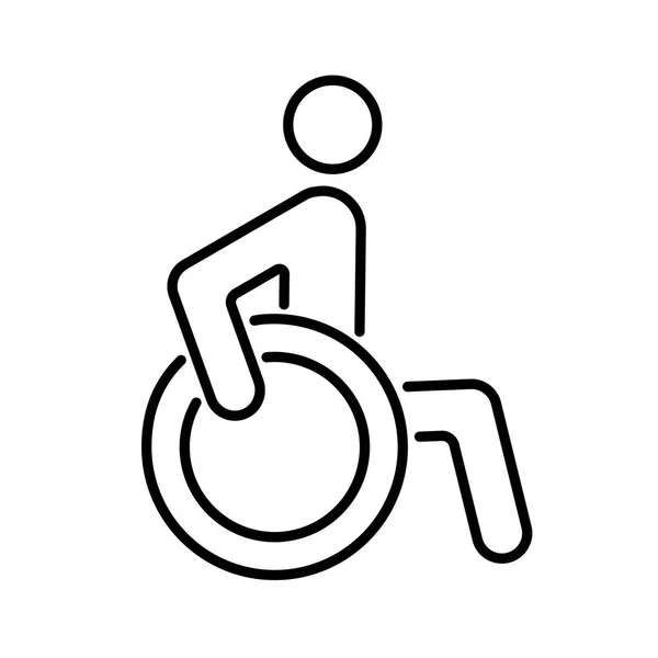 İşareti simgesi kişi devre dışı. Basit vektör çizim.