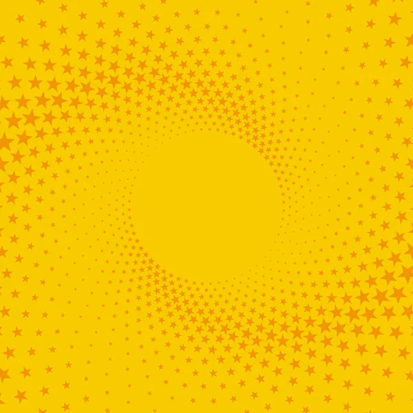 星と黄色とオレンジのレトロな漫画の背景 — ストックベクタ