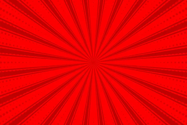 Fond comique coloré original en couleurs rouges — Image vectorielle