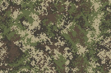 Professional seamless pixel summer camouflage for your production or design clipart