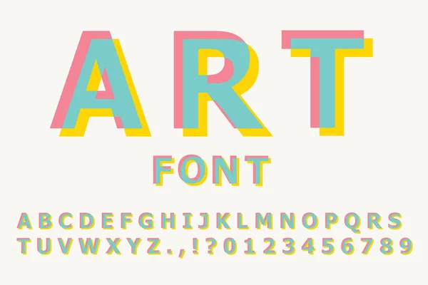 Moderne artistieke trend van het lettertype voor het Engelse alfabet — Stockvector
