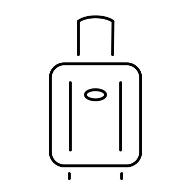 Tekerlekli bavulun basit bir simgesi.