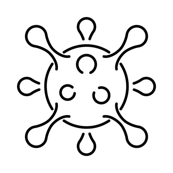 Icono lineal simple del nuevo coronavirus COVID-19 . — Archivo Imágenes Vectoriales