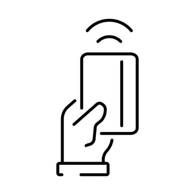 Kart ödemesi için basit doğrusal simge.