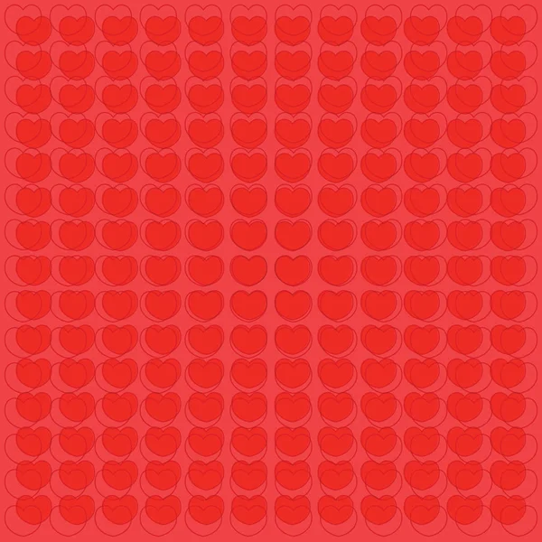 Vecteur Valentine Fond Rouge Avec Des Coeurs Utiles Pour Papier — Image vectorielle