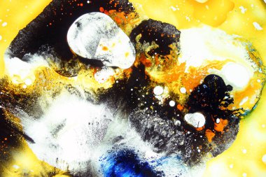 Renkli sıvılar birlikte sıvı renkli soyut resim oluşturma karışık