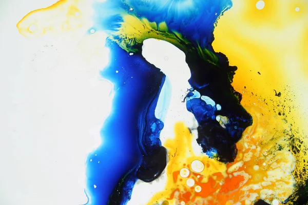 Farbige Flüssigkeiten Vermischt Flüssigkeit Farbenfroher Abstrakter Malerei — Stockfoto