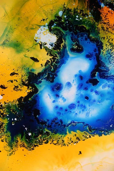 Цветные Жидкости Смешанные Жидкости Создают Красочную Абстрактную Живопись — стоковое фото