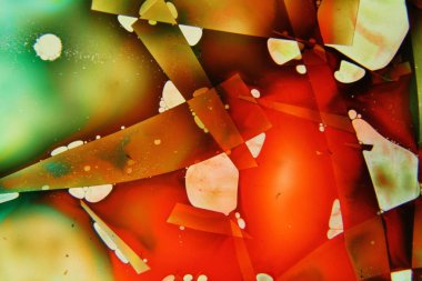 Renkli sıvılar birlikte sıvı renkli soyut resim oluşturma karışık