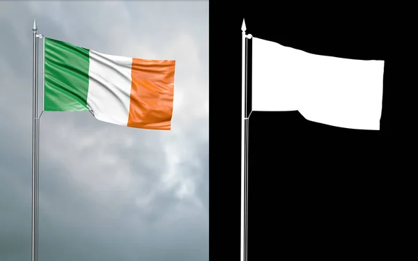 Illustrazione Della Bandiera Stato Del Commonwealth Della Repubblica Irlanda Che — Foto Stock