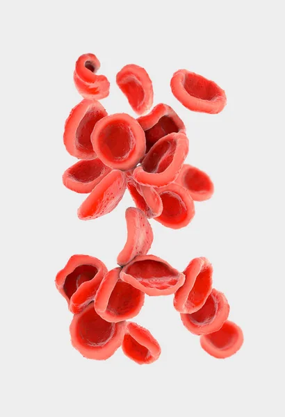 Illustration Mycket Noga Observerade Röda Blodkroppar Kallas Erytrocyter Människokroppen — Stockfoto