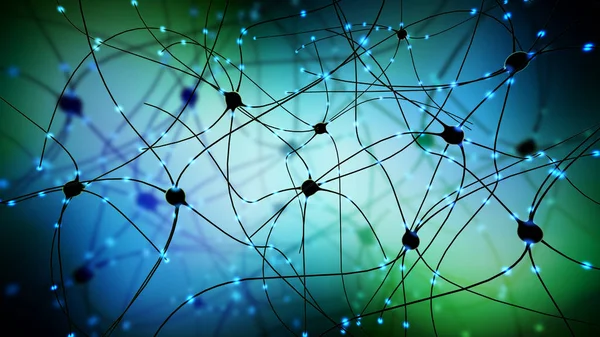 Illustration Transmitting Synapse Neuron Nerve Cell — Stock Photo, Image