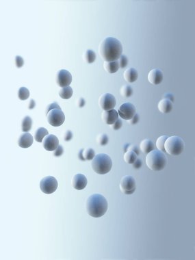 farklı renkli ve farklı ölçekli alanlarda renk degradesi önünde bir close-up 3D çizimi