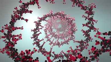 deoksiribonükleik asit veya Dna'nın oluştuğu ribonik asit zinciri - 3d illüstrasyon