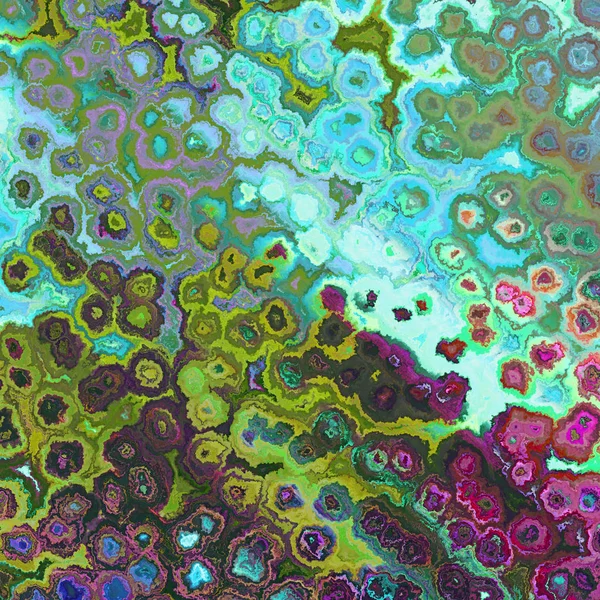 Farben gemischt ergeben farbenfrohe abstrakte Malerei — Stockfoto