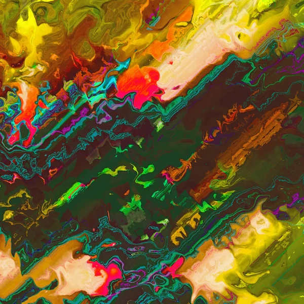 Colors mixed together creating colorful abstract painting