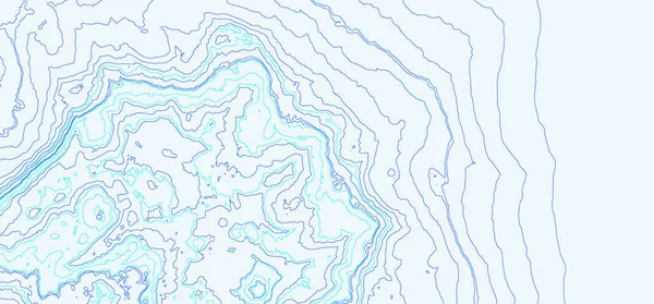 Contour lines of a mountainous landscape - 3d illustration