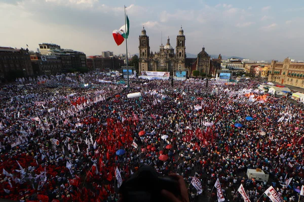 March 2024 Mexico City Mexico Supporters Candidate Presidency Mexico Claudia — Stock Photo, Image