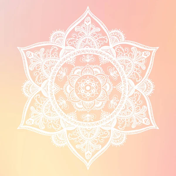 Yellow Pink Vector Mandala Illustration Background — Stock Vector