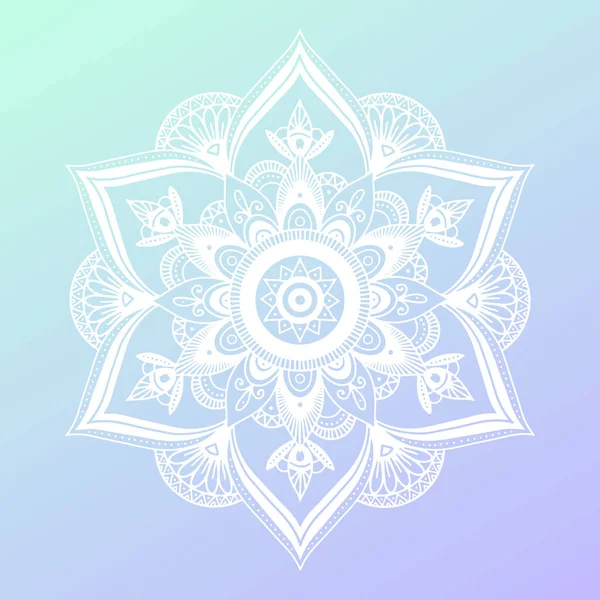 Blauer Vektor Mandala Illustration Hintergrund — Stockvektor