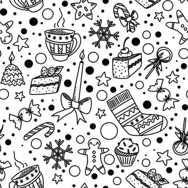 Seamless Christmas Pattern Vector Illustration — Stock Vector