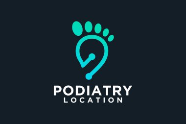 Podiatri logo tasarımı modern tarzda benzersiz