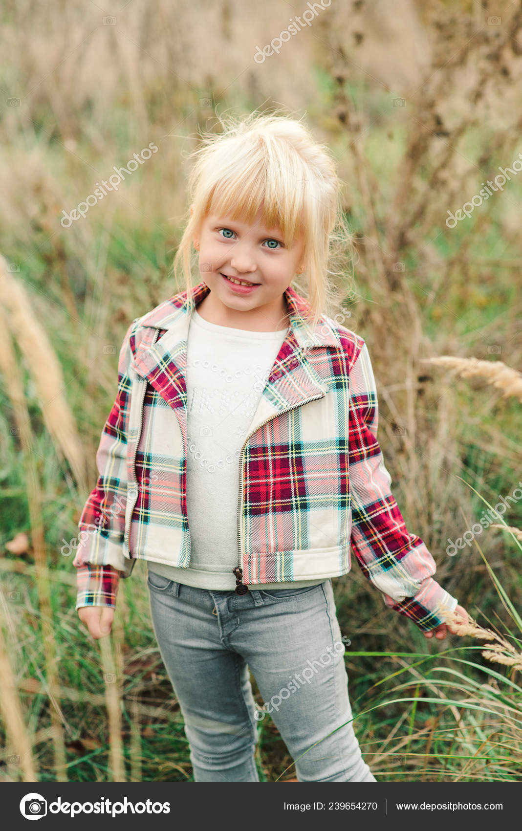 Cute Little Girl With Blue Eyes Cute Little Girl Walking