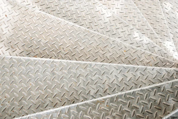 Χαλύβδινες Σκάλες Μεταλλική Επιφάνεια Μεταλλικό Checker Πλάκα Αντιολισθητική Υφή Φόντο — Φωτογραφία Αρχείου
