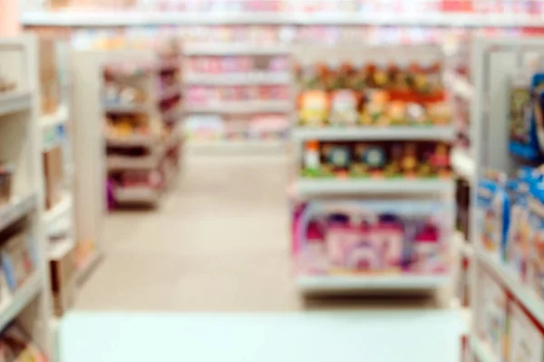 Winkelcentrum Wazig Achtergrond Speelgoedwinkel Kinderen Shoppen Achtergrond Met Bokhe Wazig — Stockfoto