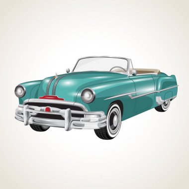 Vektör eski model retro araba