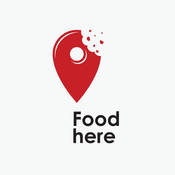 Διάνυσμα Λογότυπο Φαγητό Εδώ — Διανυσματικό Αρχείο