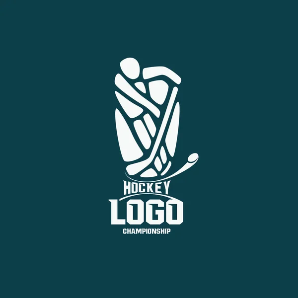 Championnat Logo Hockey Sur Glace — Image vectorielle