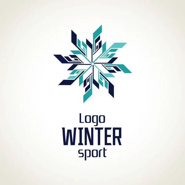 Wintersport Hockey Logo Turnier — Stockvektor