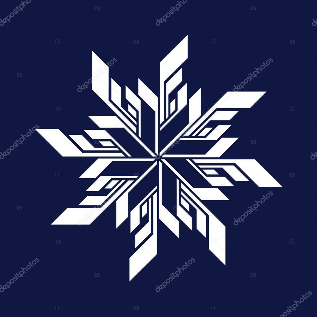 Ice hockey snowflake logo