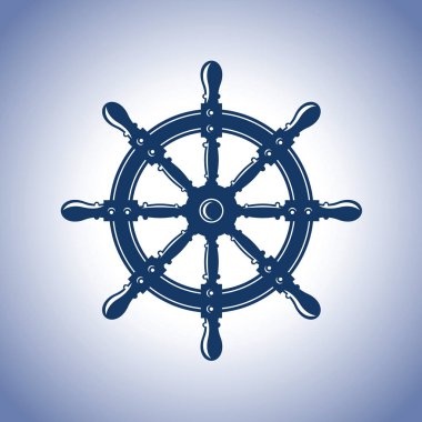 Vektör vintage gemi tekerleği