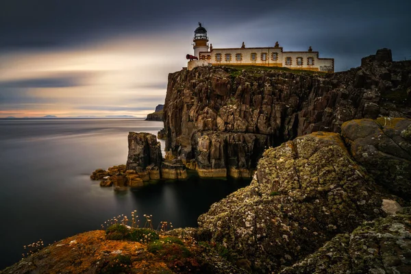 Latarnia Morska Klify Neist Point Wyspa Skye Szkocja — Zdjęcie stockowe