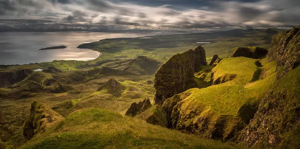 Der Tisch Der Quiraung Gruppe Trotternischen Bergrücken Morgenlicht Insel Skye — Stockfoto