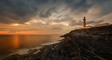 Ardnamurchan deniz feneri ni günbatımı ışık, yaylaları, l, İskoçya
