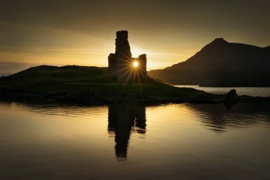 Ardvreck Castle sunset clipart