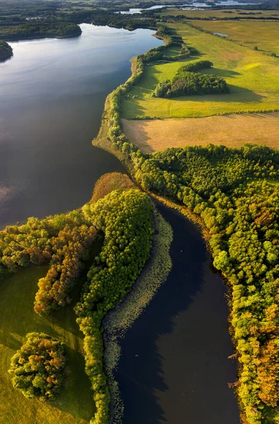 Korridor Mellan Två Sjöar Polsk Kajakrutt Krutynia Polen — Stockfoto