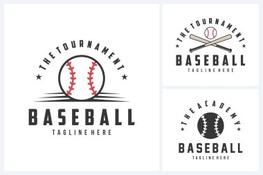 Baseball tournament logo badge design vector illustration, Baseball logo sport team design template, baseball icon sport emblem vector