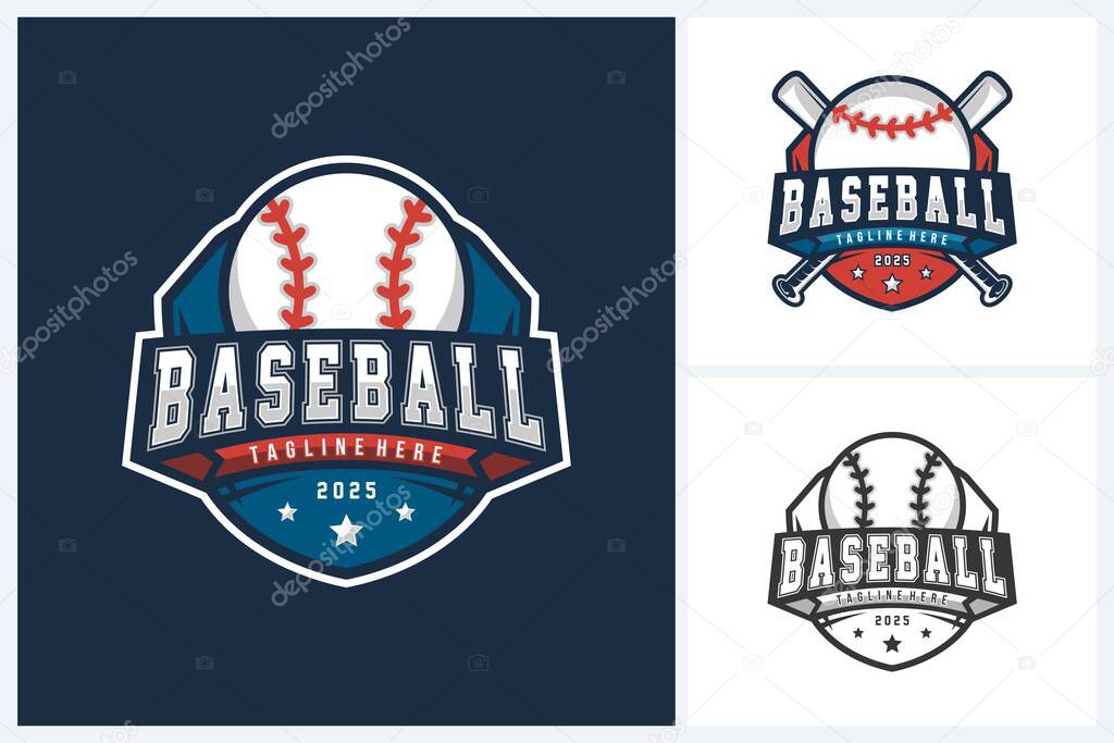 Baseball logo icon sport design template, baseball tournament logo badge design vector illustration, baseball icon sport emblem vector