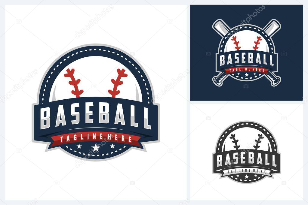 Baseball logo icon sport design vector template, baseball tournament logo badge design vector illustration, baseball icon sport emblem vector