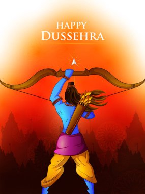 Tanrı Rama mutlu Dussehra Navratri kutlama Hindistan tatil arka plan