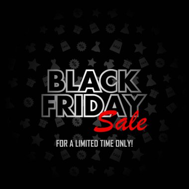 Reklam Promosyon arka plan siyah Fridya Satılık