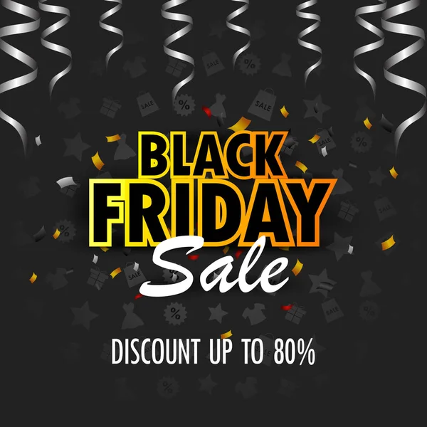 Black Fridya Sale for advertisement promotion background — Stock Vector
