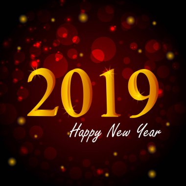 Mevsim tebrik ve mutlu yeni yıl 2019 arka plan