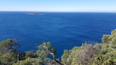 Tomaree Dağı'ndan okyanus ve Shoal Körfezi manzarası, Avustralya.
