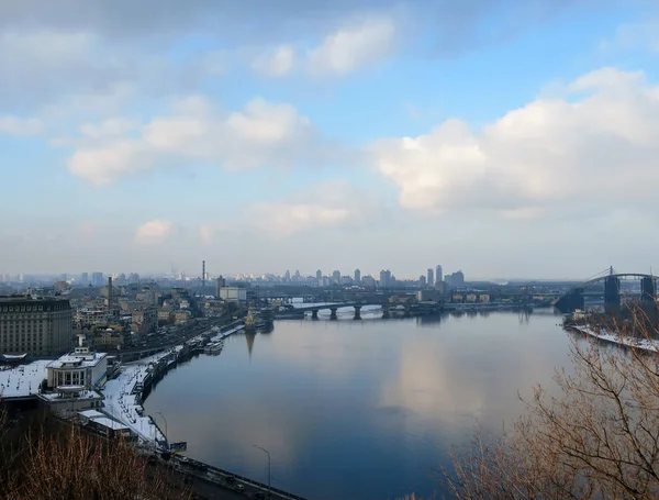 Uitzicht Stad Van Kiev Met Hemel Horizon — Stockfoto